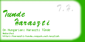 tunde haraszti business card